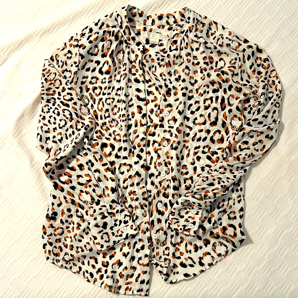 Leopard print blouse, xs Finn & Grace